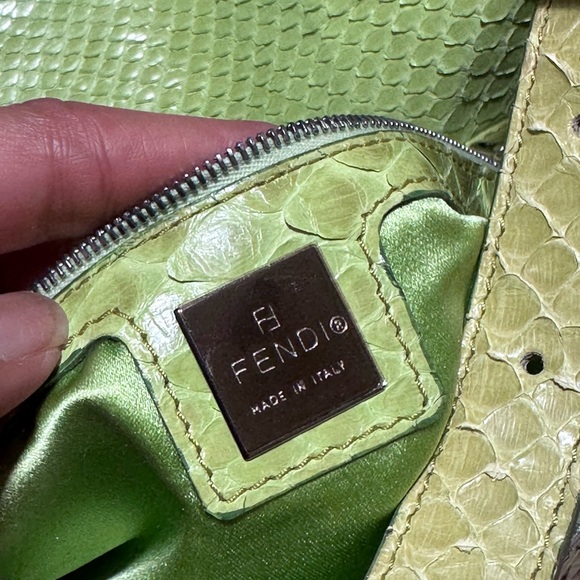 SOLD Fendi Baguette Green Sequins - Picture 15 of 16